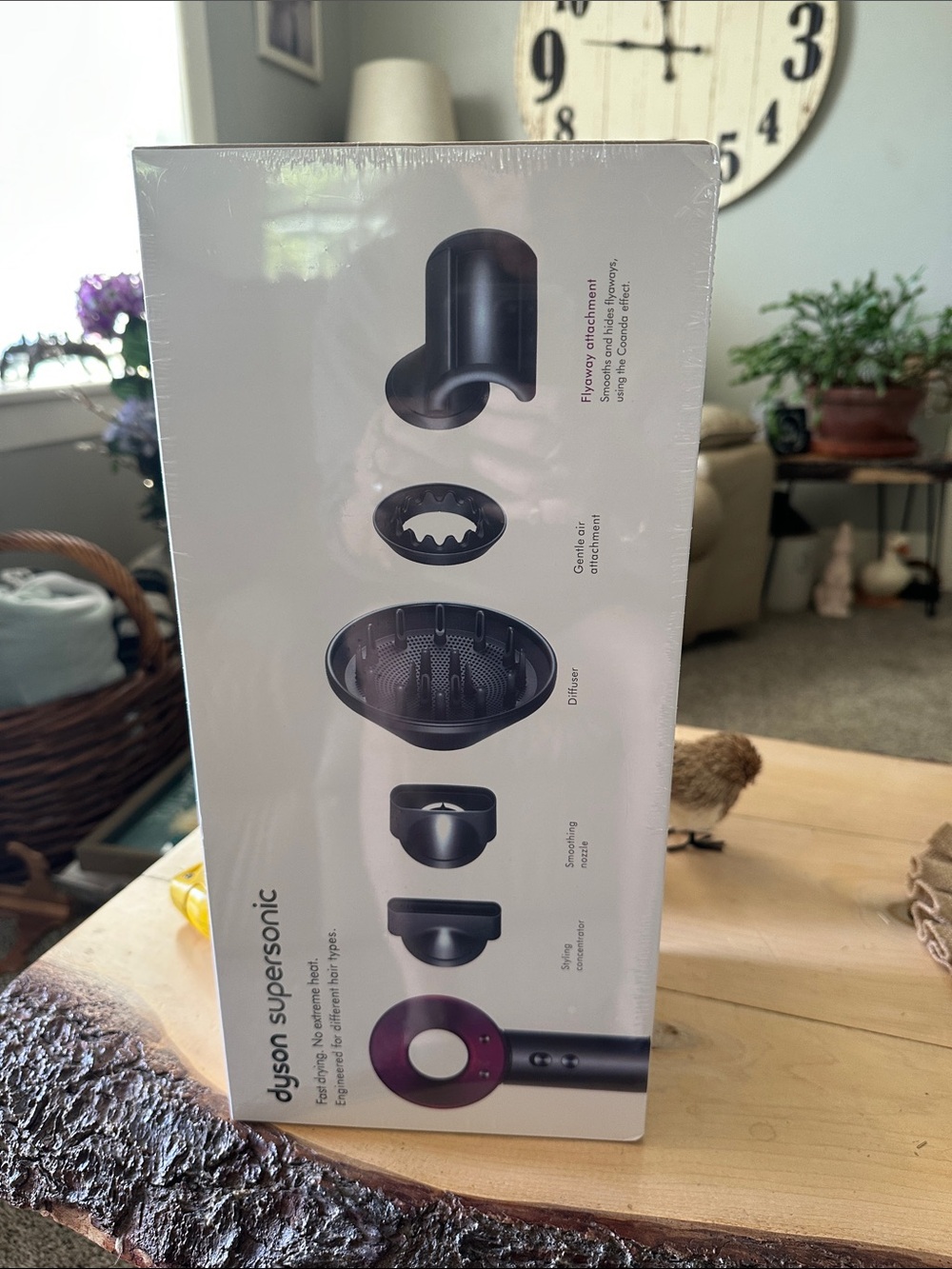 Dyson Hair Dryer Attachments Set in Black and Magenta